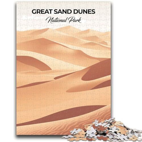 Große Sanddünen-Puzzles für Teenager, 1000 Teile, Familienaktivität mit passendem Poster und Quizblatt für Kinder ab 14 Jahren, 1000 Teile (26x38cm) von NYANBFKEA