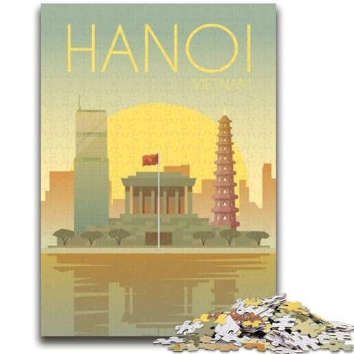 Hanoi 1000-teiliges Puzzle für Erwachsene und Jugendliche, anspruchsvolles Spielgeschenk, ganze Familie, 1000 Teile (26x38cm) von NYANBFKEA