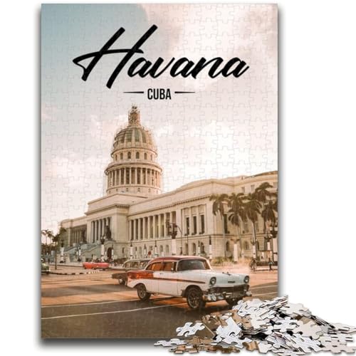 Havana-Puzzle 1000 Teile für Erwachsene, Spielzeug, Lernspiele, Stressabbau, Wichtelgeschenke für Kinder ab 14 Jahren, 1000 Teile (26x38cm) von NYANBFKEA