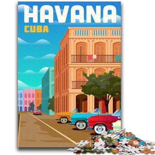 Havana-Puzzle 1000 Teile für Erwachsene, Spielzeug, Lernspiele, Stressabbau, Wichtelgeschenke für Kinder ab 14 Jahren, 1000 Teile (50x75cm) von NYANBFKEA