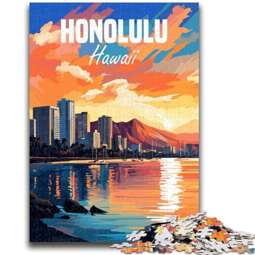 Hawaii Honolulu Puzzles für Teenager, Spielzeug, Lernspiele, Stressabbau, Wunschliste mit Weihnachtsmann, 1000 Teile (26x38cm) von NYANBFKEA