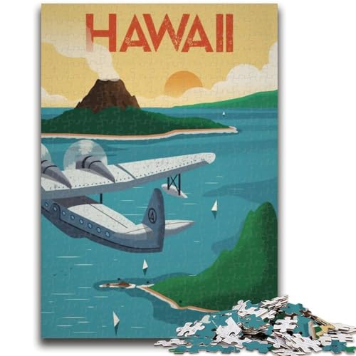 Hawaii-Puzzle 1000 Teile für Erwachsene, Spielzeug, Lernspiele, Stressabbau, Wichtelgeschenke für Kinder ab 14 Jahren, 1000 Teile (50x75cm) von NYANBFKEA