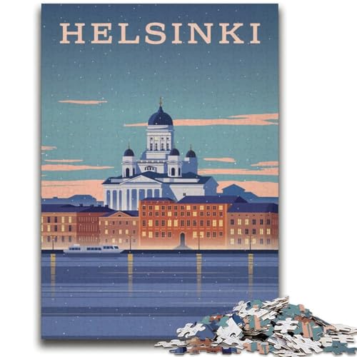 Helsinki Puzzle 2000 Teile für Erwachsene, Spielzeug, Lernspiele, Stressabbau, Wichtelgeschenke für Kinder ab 14 Jahren, 2000 Teile (70x100cm) von NYANBFKEA