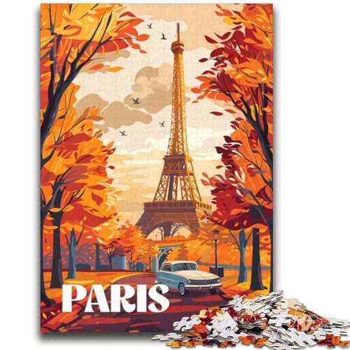Herbst in Paris Puzzle 2000 Teile für Teenager, Familienaktivität mit passendem Poster und Quizblatt für Alter 14+ 2000pcs (70x100cm) von NYANBFKEA