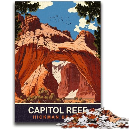 Hickman Bridge Puzzle 1000 Teile für Erwachsene und Jugendliche, anspruchsvolles Spiel und Familienspiel, Geburtstagsgeschenk, Geschenke, Wandkunst, 1000 Teile (50x75cm) von NYANBFKEA