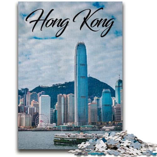 Hong Kong Puzzle für Teenager mit 1000 Teilen, für Kinder ab 14 Jahren, Spiel, Wanddekoration, einzigartige Geschenke für Geburtstag und Weihnachten, 1000 Teile (26x38cm) von NYANBFKEA