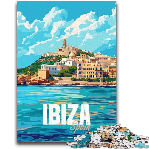 Ibiza Spanien Reise-Puzzle für Teenager, 1000 Teile, Lernspielzeug, Familienspiele mit passendem Poster und Quizblatt, 1000 Teile (50x75cm) von NYANBFKEA