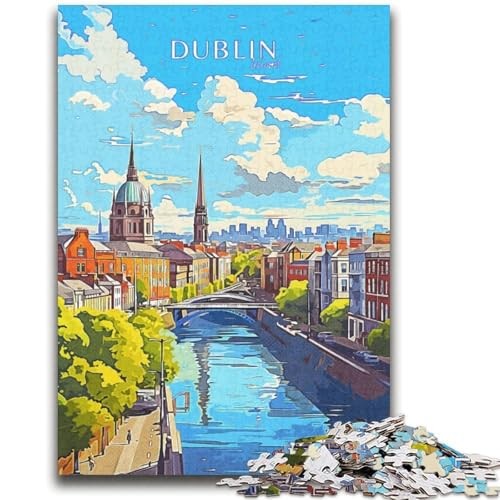 Irland Dublin Reise-Puzzle für Teenager, Spielzeug, Lernspiele, Stressabbau, Wunschliste mit Weihnachtsmann, 2000 Teile (70x100cm) von NYANBFKEA