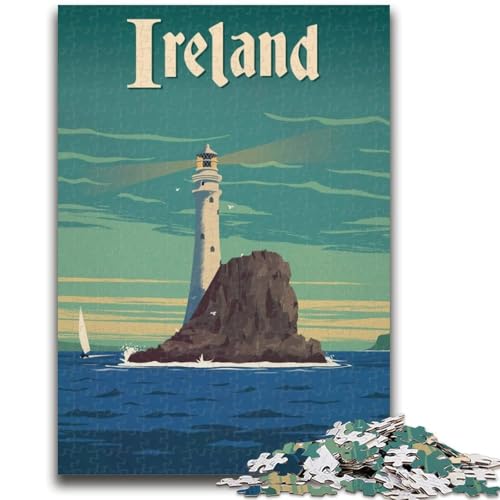 Irland-Puzzles 1000 Teile für Teenager ab 14 Jahren, Heimdekoration, Familienspiele, Weihnachts- und Geburtstagsgeschenke, 1000 Teile (26x38cm) von NYANBFKEA