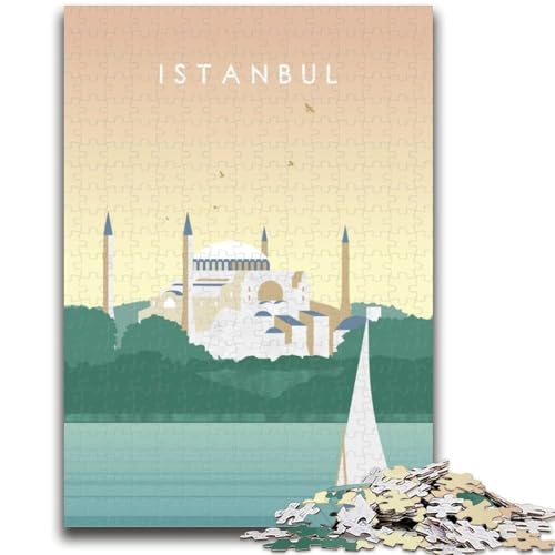 Istanbul 1000-teiliges Puzzle für Erwachsene und Jugendliche, Spielzeug, Lernspiele, Stressabbau, Wichtelgeschenke für Kinder ab 14 Jahren, 1000 Teile (26x38cm) von NYANBFKEA