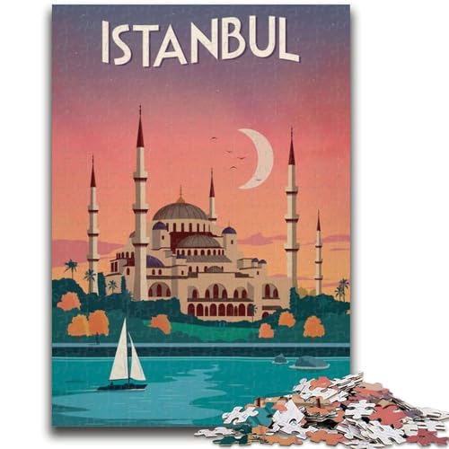 Istanbul Puzzle 1000 Teile für Erwachsene, Spielzeug, Lernspiele, Stressabbau, Wichtelgeschenke für Kinder ab 14 Jahren, 1000 Teile (26x38cm) von NYANBFKEA