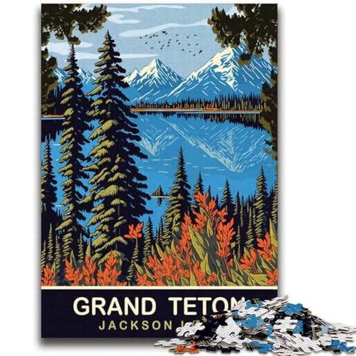 Jackson Lake Puzzle für Erwachsene, 2000 Teile, Spielzeug, Lernspiele, Stressabbau, Wichtelgeschenke für Kinder ab 14 Jahren, 2000 Teile (70x100cm) von NYANBFKEA