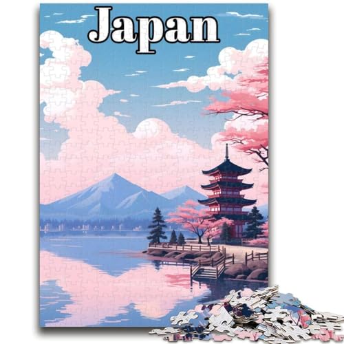Japan-Reiseposter, 1000-teiliges Puzzle für Erwachsene, Geschenke für Lernspiele, Herausforderungsspielzeug, Geburtstagsgeschenk, Geschenke, Wandkunst, 1000 Stück (26x38cm) von NYANBFKEA
