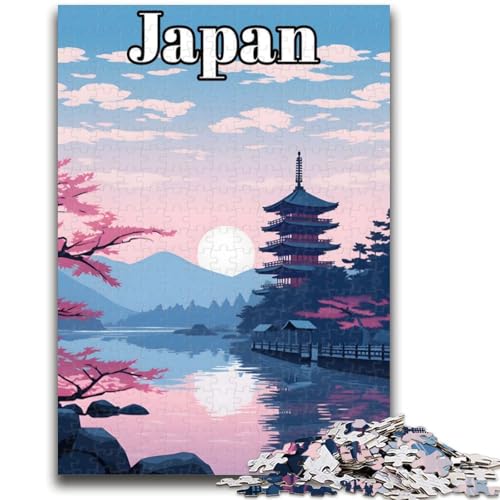 Japan-Reiseposter, Puzzle für Erwachsene, 1000 Teile, schwierig, herausfordernd, schwierig, als Geschenk für die ganze Familie, 1000 Teile (26x38cm) von NYANBFKEA