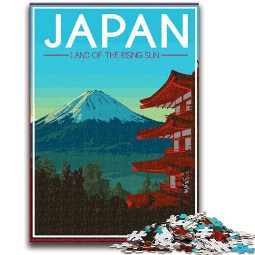 Japan Travel Art Mount Puzzles für Teenager, 1000 Puzzles, für 14+ Trainieren Sie Ihr Gehirn und Ihre Hände, Weihnachtsspielgeschenke, 1000 Teile (26x38cm) von NYANBFKEA