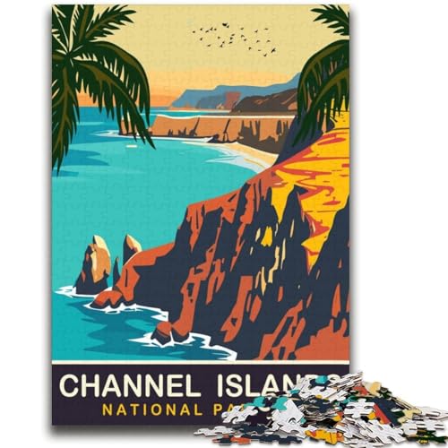 Kanalinseln-Puzzle, 2000 Teile, als Geschenk für Teenager, perfekt für Spieleabende, buntes Spielzeug als Geschenk für zu Hause, 2000 Teile (70x100cm) von NYANBFKEA