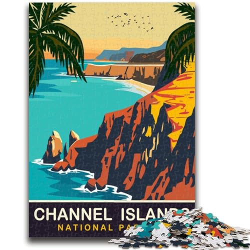 Kanalinseln-Puzzle mit 1000 Teilen für Teenager, Geschenke, perfekt für Spieleabende, buntes Spielzeug als Geschenk für zu Hause, 1000 Teile (50x75cm) von NYANBFKEA