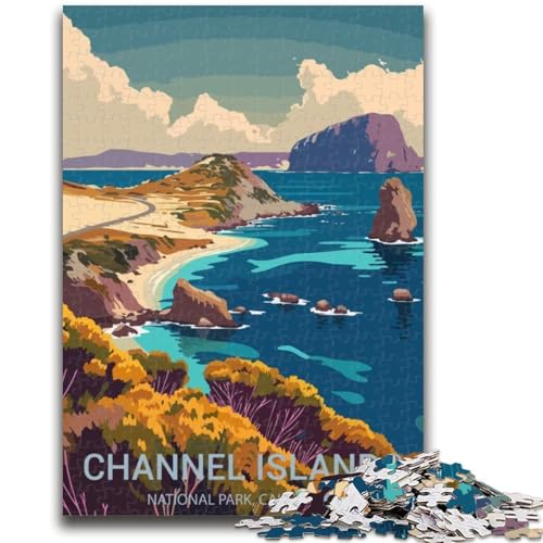 Kanalinseln-Puzzle mit 1000 Teilen für Teenager, geeignet für Kinder ab 14 Jahren. Familienspaß ganze Familie. 1000 Teile (26x38cm) von NYANBFKEA