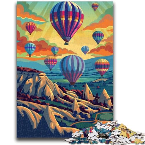 Kappadokien-Puzzle, Türkei, 1000 Teile, für Teenager, Familienaktivität mit passendem Poster und Quizblatt, für Kinder ab 14 Jahren, 1000 Teile (50x75cm) von NYANBFKEA