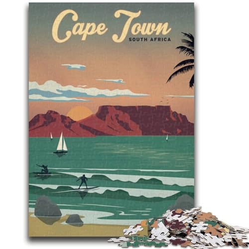 Kapstadt-Puzzle für Teenager, 1000 Teile, für Kinder ab 14 Jahren, Spiel, Wanddekoration, einzigartige Geschenke zum Geburtstag und zu Weihnachten, 1000 Teile (26x38cm) von NYANBFKEA