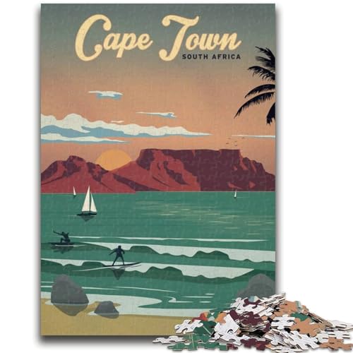 Kapstadt-Puzzles für Teenager, 1000 Puzzleteile, lustige Spiele für die ganze Familie, Aktivitäten für zu Hause, Geburtstagsgeschenk, Reisegeschenke, 1000 Teile (50x75cm) von NYANBFKEA