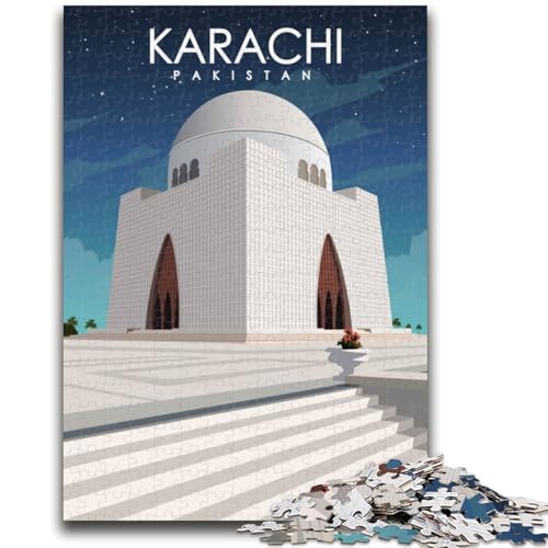 Karachi, Pakistan, Puzzle 1000 Teile, für Teenager, Geschenke, Familienspiel, Stressabbau, schwierige Herausforderung, tolle Geschenke und Spielzeuge, 1000 Teile (26x38cm) von NYANBFKEA