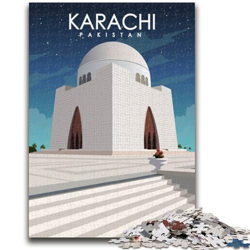 Karachi, Pakistan, Puzzle für Teenager, 1000 Teile, für Kinder ab 14 Jahren, Spiel, Wanddekoration, einzigartige Geschenke zum Geburtstag und zu Weihnachten, 1000 Teile (50x75cm) von NYANBFKEA