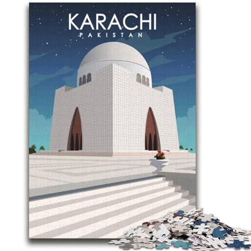 Karachi, Pakistan, Puzzle für Teenager, 2000 Teile, Herausforderung für die Gehirnintelligenz, süchtig machendes Spielzeug, Geburtstagsgeschenke für Kinder ab 14 Jahren, 2000 Teile (70x100cm) von NYANBFKEA