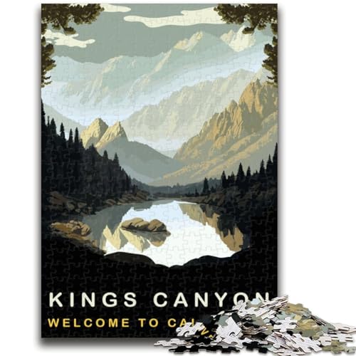 King Canyon 1000-teiliges Puzzle für Erwachsene, Lernspiele, DIY-Spielzeug mit passendem Poster und Quizblatt für Kinder ab 14 Jahren, 1000 Teile (26x38cm) von NYANBFKEA