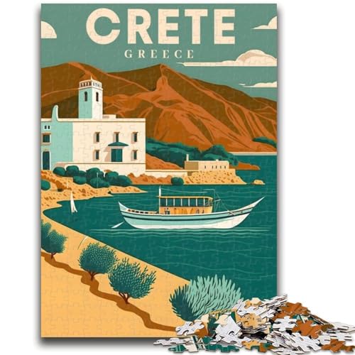 Kreta, Griechenland, Puzzle, 1000 Teile, für Erwachsene ab 14 Jahren, Heimkunst, Dekoration, Familienspiele, Weihnachts- und Geburtstagsgeschenke, 1000 Teile (50x75cm) von NYANBFKEA