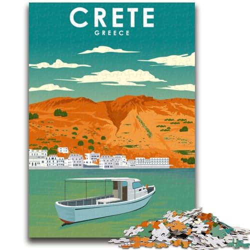 Kreta, Griechenland, Reiseposter, Puzzle 1000 Teile, für Teenager, Geschenke, perfekt für Spieleabende, buntes Spielzeug als Geschenk für zu Hause, 1000 Teile (50x75cm) von NYANBFKEA