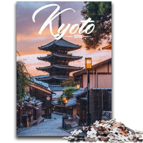 Kyoto 1000-teiliges Puzzle für Teenager, Geschenke, pädagogisches Spielzeug zum Stressabbau, ganze Familie, 1000 Teile (26x38cm) von NYANBFKEA