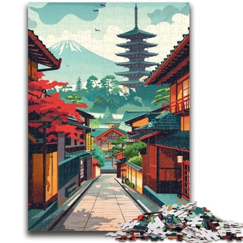Kyoto-Reiseposter, 1000-teiliges Puzzle für Teenager, geeignet für Kinder ab 14 Jahren, Familienspaß, ganze Familie, 1000 Teile (26x38cm) von NYANBFKEA