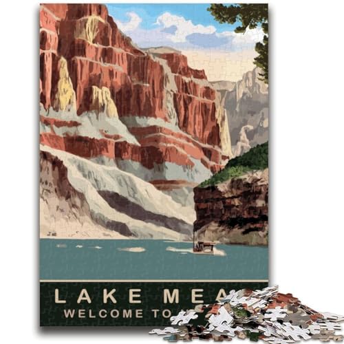 Lake Mead Puzzles 1000 Teile für Erwachsene, ab 14 Jahren, Denksportaufgaben, Familienspiele, Weihnachts- und Geburtstagsgeschenke, 1000 Teile (26x38cm) von NYANBFKEA