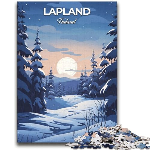 Lappland Finnland Reise-Puzzle für Teenager, Spielzeug, Lernspiele, Stressabbau, Wunschliste mit Weihnachtsmann, 2000 Teile (70x100cm) von NYANBFKEA