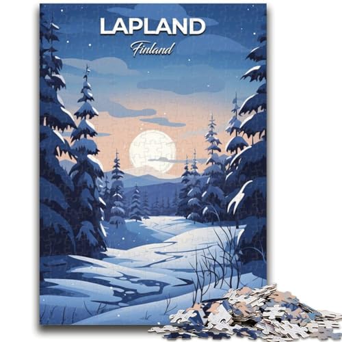 Lappland-Finnland-Reise-Puzzle mit 1000 Teilen für Teenager-Geschenke, perfekt für Spieleabende, buntes Spielzeug als Geschenk für zu Hause, 1000 Teile (50x75cm) von NYANBFKEA
