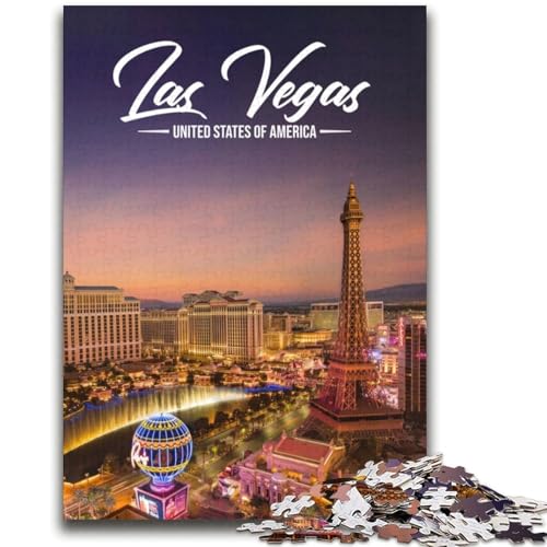 Las Vegas Puzzle für Erwachsene, 2000 Teile, Kunst, interessante Wunschliste zur Stressreduzierung mit dem Weihnachtsmann, für 14-Jährige, 2000 Teile (70x100cm) von NYANBFKEA