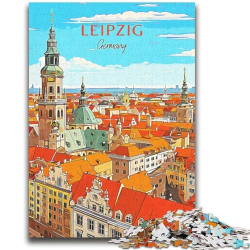 Leipzig Reise-Puzzles für Erwachsene 2000, helfen dem Gehirn, süchtig machendes Spielzeug zu trainieren, um Geduld zu fördern. Einzigartiges Herausforderungsspiel 2000 Teile (70x100cm) von NYANBFKEA