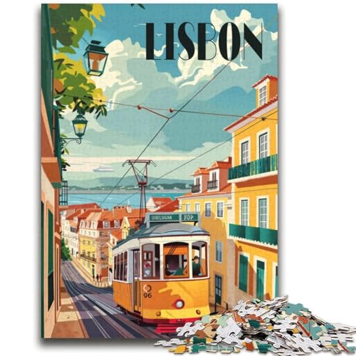 Lissabonner Straßenbahn, 2000-teiliges Puzzle für Teenager, Geschenke, Familienspiel, Stressabbau, schwierige Herausforderung, tolle Geschenke und Spielzeuge, 2000 Teile (70x100cm) von NYANBFKEA
