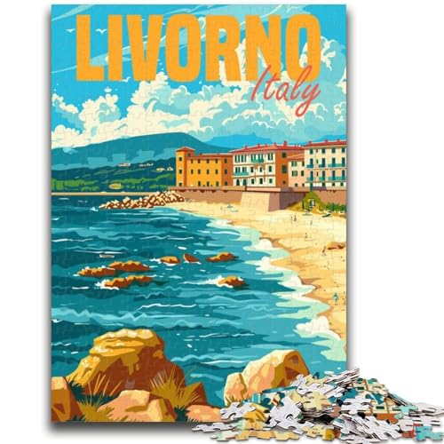 Livorno, Italien, 1000-teiliges Puzzle für Teenager, Geschenke, pädagogisches Spielzeug zum Stressabbau, ganze Familie, 1000 Teile (50x75cm) von NYANBFKEA