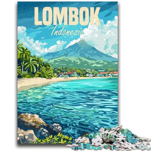 Lombok Island, Indonesien, 1000-teiliges Puzzle für Teenager, Geschenke, pädagogisches Spielzeug zum Stressabbau, ganze Familie, 1000 Teile (50x75cm) von NYANBFKEA