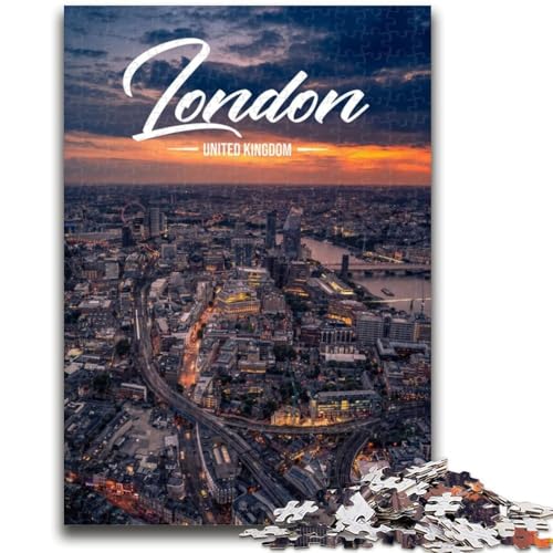London 1000-teiliges Puzzle für Erwachsene und Jugendliche, Spielzeug, Lernspiele, Stressabbau, Wichtelgeschenke für Kinder ab 14 Jahren, 1000 Teile (50x75cm) von NYANBFKEA