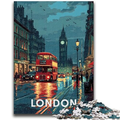 London Big Ben Puzzle 1000 Teile für Erwachsene, Spielzeug, Lernspiele, Stressabbau, Wichtelgeschenke für Kinder ab 14 Jahren, 1000 Teile (50x75cm) von NYANBFKEA