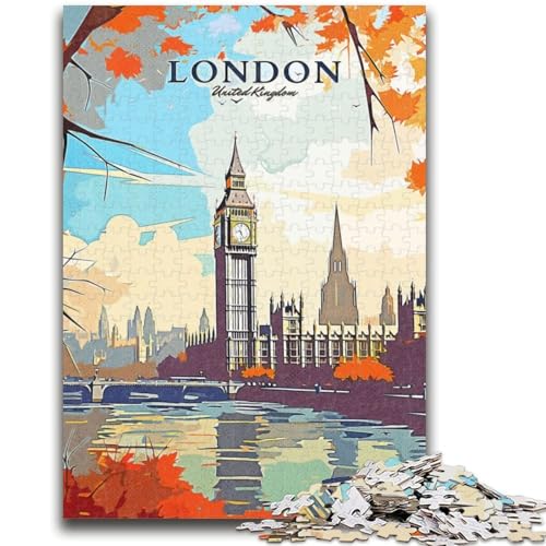 London Big Ben Reisepuzzles für Erwachsene und Jugendliche ab 14 Jahren, lustige Spiele, lustige Aktivitäten zu Hause, Geburtstagsgeschenke, Reisegeschenke, 1000 Teile (50x75cm) von NYANBFKEA