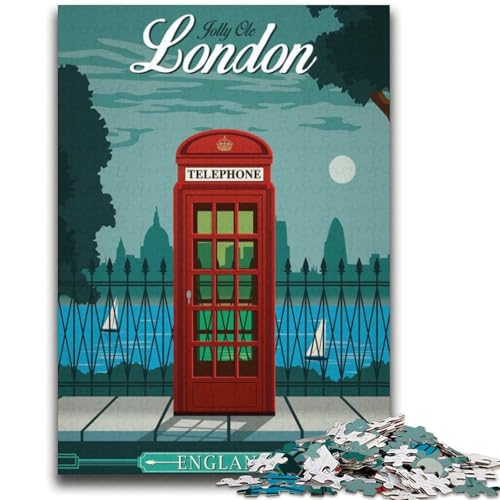 London-Puzzle, 2000 Teile, für Teenager ab 14 Jahren, Denksportaufgaben, Familienspiele, Weihnachts- und Geburtstagsgeschenke, 2000 Teile (70x100cm) von NYANBFKEA
