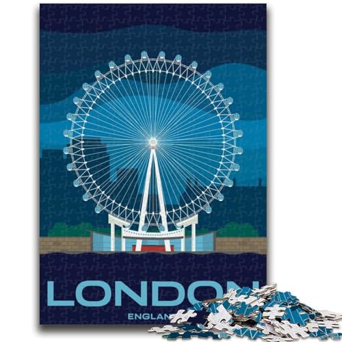 Londoner Stadtbild, 1000-teiliges Puzzle für Erwachsene und Jugendliche, Spielzeug, Lernspiele, Stressabbau, Wichtelgeschenke für Kinder ab 14 Jahren, 1000 Teile (50x75cm) von NYANBFKEA