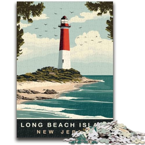 Long Beach Island 1000-teiliges Puzzle für Teenager, Geschenke, perfekt für Spieleabende, buntes Spielzeug als Geschenk für zu Hause, 1000 Teile (50x75cm) von NYANBFKEA