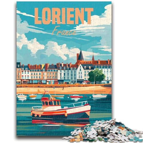Lorient, Frankreich, 1000-teiliges Puzzle für Teenager, Geschenke, Familienspiel, Stressabbau, schwierige Herausforderung, tolle Geschenke und Spielzeuge, 1000 Teile (50x75cm) von NYANBFKEA