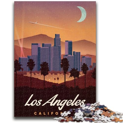 Los Angeles Puzzles für Erwachsene 1000, helfen dem Gehirn, süchtig machendes Spielzeug zu trainieren, um Geduld zu fördern. Einzigartiges Herausforderungsspiel 1000 Teile (50x75cm) von NYANBFKEA