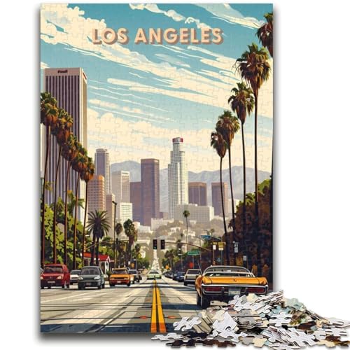 Los Angeles Puzzles für Erwachsene 1000 Teile, Spielzeug Lernspiele Stressabbau Wichtelgeschenke für Kinder ab 14 Jahren 1000 Teile (26x38cm) von NYANBFKEA